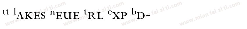 TT Lakes Neue Trl Exp Bd字体转换